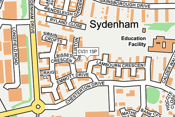 CV31 1SP map - OS OpenMap – Local (Ordnance Survey) CV31 1SP map - OS OpenMap – Local (Ordnance Survey)