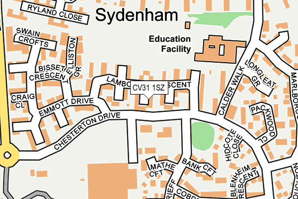 CV31 1SZ map - OS OpenMap – Local (Ordnance Survey) CV31 1SZ map - OS OpenMap – Local (Ordnance Survey)
