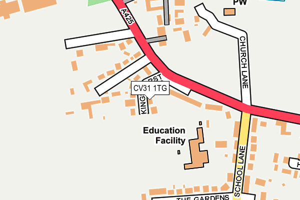 CV31 1TG map - OS OpenMap – Local (Ordnance Survey) CV31 1TG map - OS OpenMap – Local (Ordnance Survey)