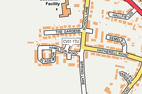CV31 1TU map - OS OpenMap – Local (Ordnance Survey)