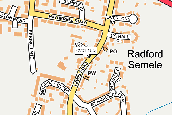 CV31 1UQ map - OS OpenMap – Local (Ordnance Survey)