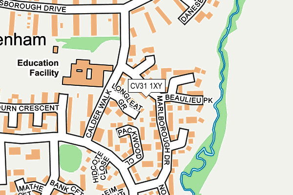 CV31 1XY map - OS OpenMap – Local (Ordnance Survey) CV31 1XY map - OS OpenMap – Local (Ordnance Survey)