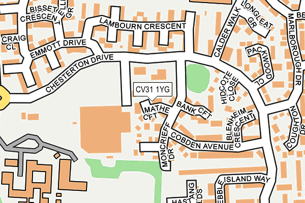 CV31 1YG map - OS OpenMap – Local (Ordnance Survey) CV31 1YG map - OS OpenMap – Local (Ordnance Survey)