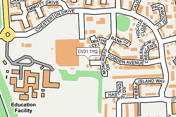 CV31 1YQ map - OS OpenMap – Local (Ordnance Survey) CV31 1YQ map - OS OpenMap – Local (Ordnance Survey)
