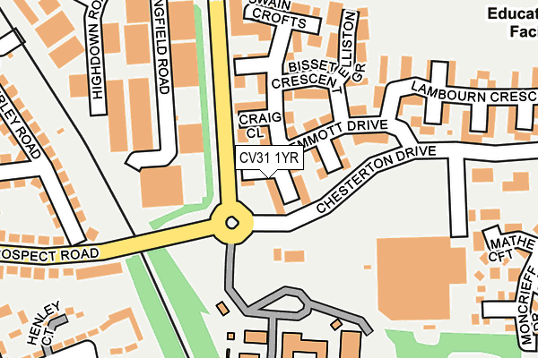 CV31 1YR map - OS OpenMap – Local (Ordnance Survey) CV31 1YR map - OS OpenMap – Local (Ordnance Survey)