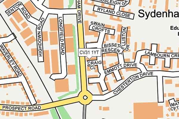 CV31 1YT map - OS OpenMap – Local (Ordnance Survey) CV31 1YT map - OS OpenMap – Local (Ordnance Survey)