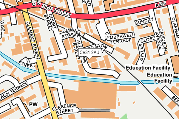CV31 2AU map - OS OpenMap – Local (Ordnance Survey) CV31 2AU map - OS OpenMap – Local (Ordnance Survey)