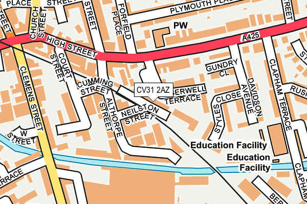CV31 2AZ map - OS OpenMap – Local (Ordnance Survey) CV31 2AZ map - OS OpenMap – Local (Ordnance Survey)