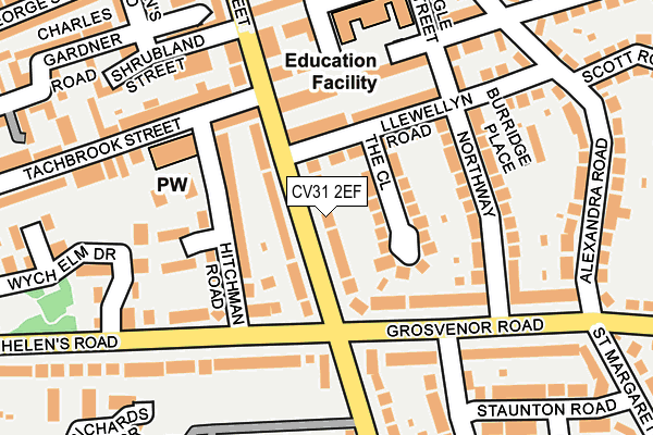 CV31 2EF map - OS OpenMap – Local (Ordnance Survey) CV31 2EF map - OS OpenMap – Local (Ordnance Survey)