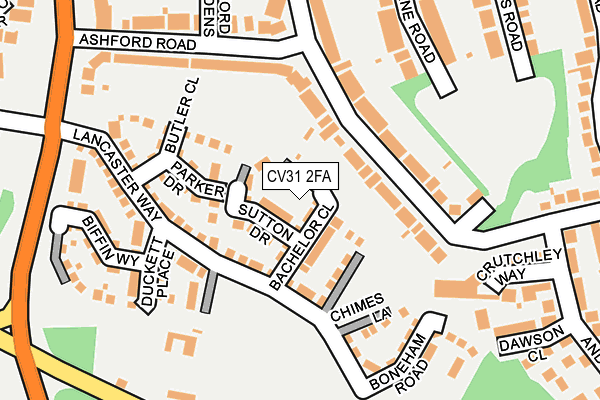 CV31 2FA map - OS OpenMap – Local (Ordnance Survey) CV31 2FA map - OS OpenMap – Local (Ordnance Survey)
