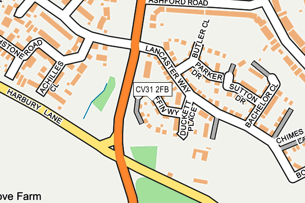CV31 2FB map - OS OpenMap – Local (Ordnance Survey) CV31 2FB map - OS OpenMap – Local (Ordnance Survey)