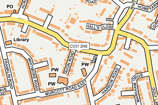 CV31 2HX map - OS OpenMap – Local (Ordnance Survey) CV31 2HX map - OS OpenMap – Local (Ordnance Survey)