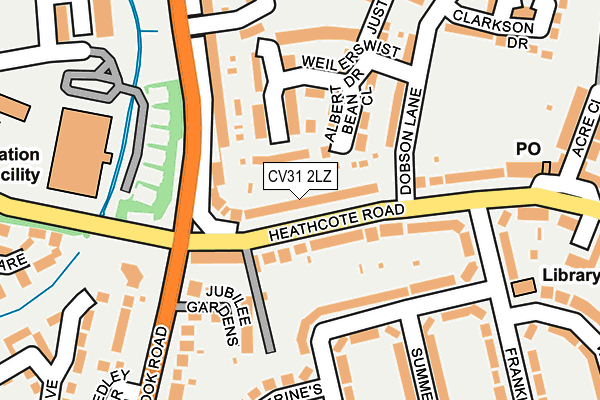 CV31 2LZ map - OS OpenMap – Local (Ordnance Survey) CV31 2LZ map - OS OpenMap – Local (Ordnance Survey)