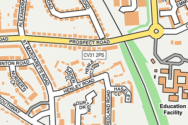 CV31 2PS map - OS OpenMap – Local (Ordnance Survey) CV31 2PS map - OS OpenMap – Local (Ordnance Survey)