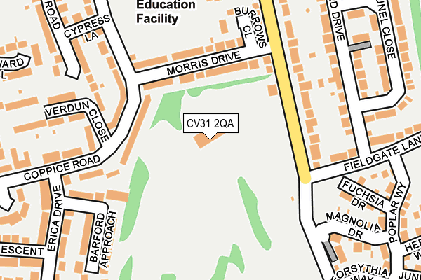 CV31 2QA map - OS OpenMap – Local (Ordnance Survey) CV31 2QA map - OS OpenMap – Local (Ordnance Survey)