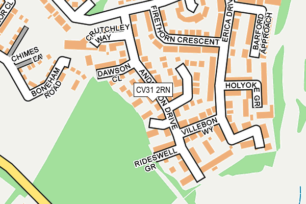 CV31 2RN map - OS OpenMap – Local (Ordnance Survey) CV31 2RN map - OS OpenMap – Local (Ordnance Survey)