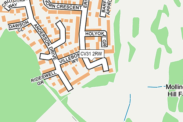 CV31 2RW map - OS OpenMap – Local (Ordnance Survey)