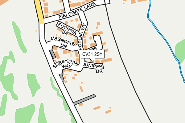 CV31 2SY map - OS OpenMap – Local (Ordnance Survey) CV31 2SY map - OS OpenMap – Local (Ordnance Survey)