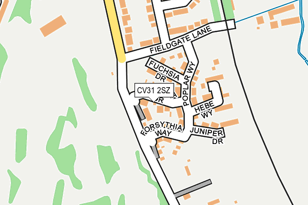 CV31 2SZ map - OS OpenMap – Local (Ordnance Survey) CV31 2SZ map - OS OpenMap – Local (Ordnance Survey)