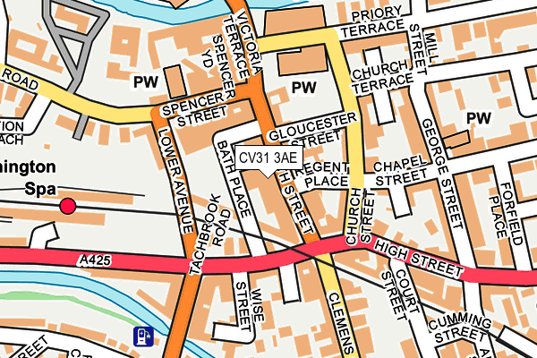 CV31 3AE map - OS OpenMap – Local (Ordnance Survey) CV31 3AE map - OS OpenMap – Local (Ordnance Survey)