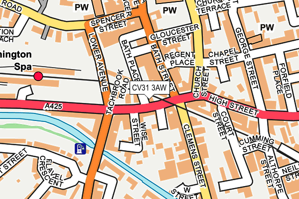 CV31 3AW map - OS OpenMap – Local (Ordnance Survey) CV31 3AW map - OS OpenMap – Local (Ordnance Survey)