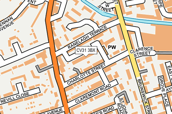 CV31 3BX map - OS OpenMap – Local (Ordnance Survey) CV31 3BX map - OS OpenMap – Local (Ordnance Survey)