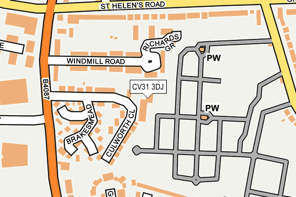 CV31 3DJ map - OS OpenMap – Local (Ordnance Survey)
