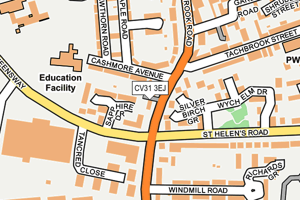 CV31 3EJ map - OS OpenMap – Local (Ordnance Survey) CV31 3EJ map - OS OpenMap – Local (Ordnance Survey)