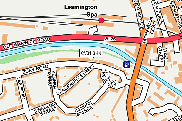 CV31 3HN map - OS OpenMap – Local (Ordnance Survey) CV31 3HN map - OS OpenMap – Local (Ordnance Survey)