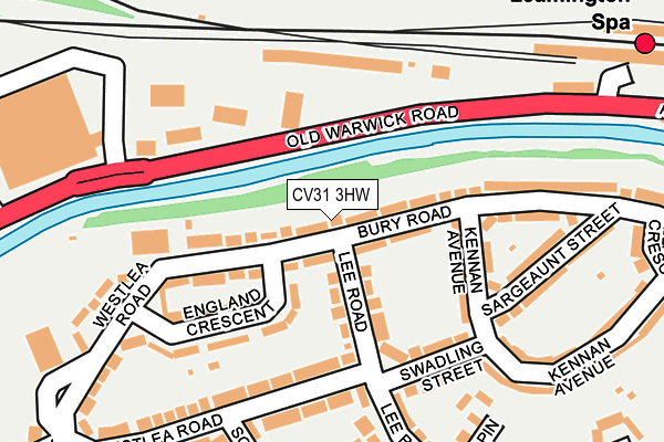 CV31 3HW map - OS OpenMap – Local (Ordnance Survey) CV31 3HW map - OS OpenMap – Local (Ordnance Survey)