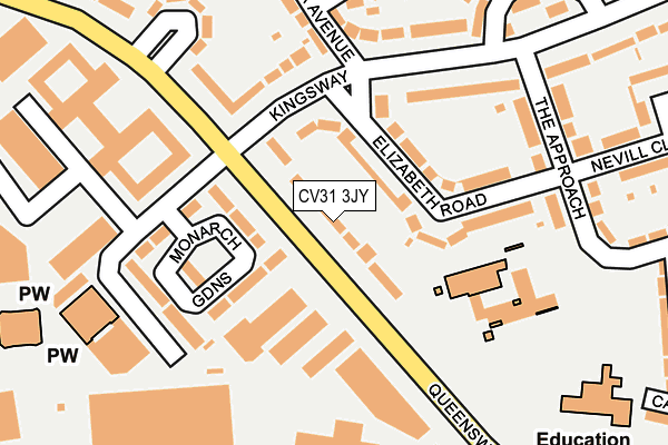 CV31 3JY map - OS OpenMap – Local (Ordnance Survey) CV31 3JY map - OS OpenMap – Local (Ordnance Survey)