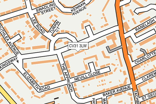 CV31 3LW map - OS OpenMap – Local (Ordnance Survey) CV31 3LW map - OS OpenMap – Local (Ordnance Survey)