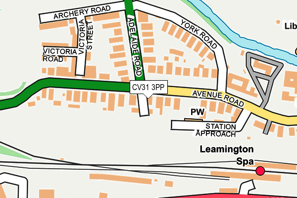 CV31 3PP map - OS OpenMap – Local (Ordnance Survey) CV31 3PP map - OS OpenMap – Local (Ordnance Survey)