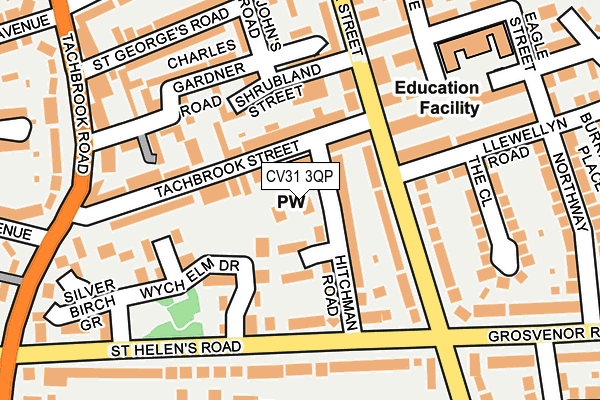 CV31 3QP map - OS OpenMap – Local (Ordnance Survey) CV31 3QP map - OS OpenMap – Local (Ordnance Survey)