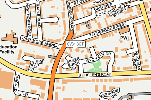 CV31 3QT map - OS OpenMap – Local (Ordnance Survey) CV31 3QT map - OS OpenMap – Local (Ordnance Survey)
