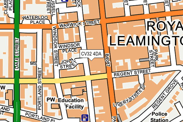 CV32 4DA map - OS OpenMap – Local (Ordnance Survey) CV32 4DA map - OS OpenMap – Local (Ordnance Survey)