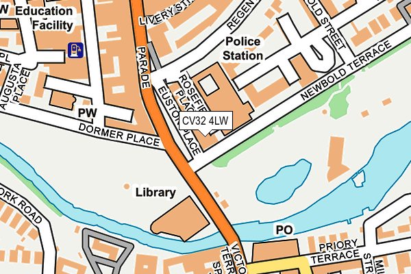 CV32 4LW map - OS OpenMap – Local (Ordnance Survey) CV32 4LW map - OS OpenMap – Local (Ordnance Survey)