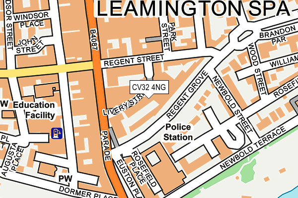 CV32 4NG map - OS OpenMap – Local (Ordnance Survey) CV32 4NG map - OS OpenMap – Local (Ordnance Survey)