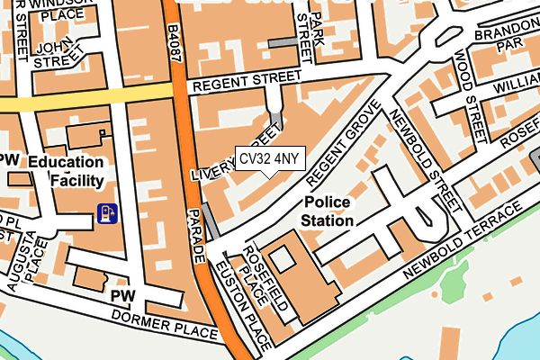 CV32 4NY map - OS OpenMap – Local (Ordnance Survey) CV32 4NY map - OS OpenMap – Local (Ordnance Survey)