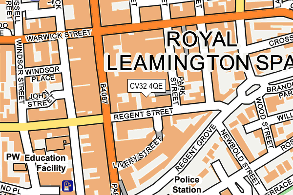 CV32 4QE map - OS OpenMap – Local (Ordnance Survey) CV32 4QE map - OS OpenMap – Local (Ordnance Survey)