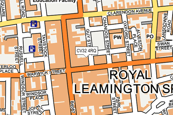 CV32 4RQ map - OS OpenMap – Local (Ordnance Survey) CV32 4RQ map - OS OpenMap – Local (Ordnance Survey)