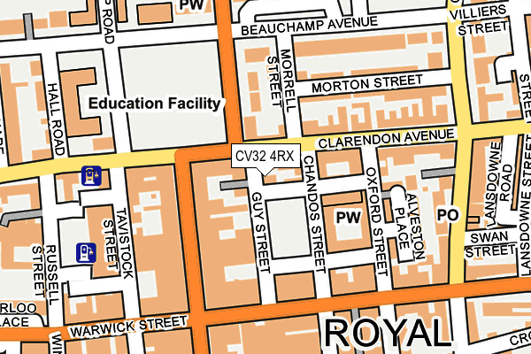 CV32 4RX map - OS OpenMap – Local (Ordnance Survey) CV32 4RX map - OS OpenMap – Local (Ordnance Survey)