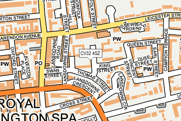 CV32 4SZ map - OS OpenMap – Local (Ordnance Survey) CV32 4SZ map - OS OpenMap – Local (Ordnance Survey)