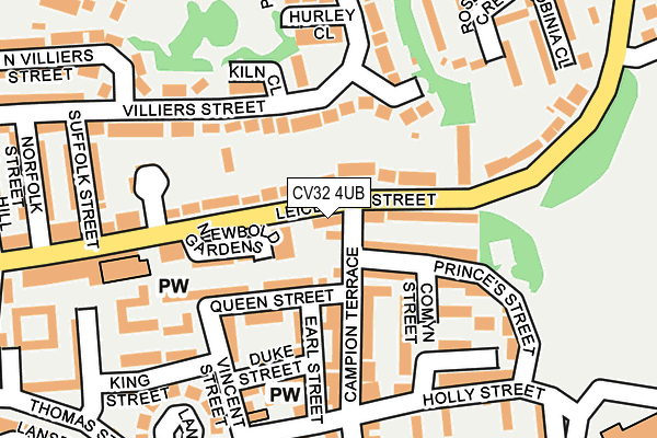 CV32 4UB map - OS OpenMap – Local (Ordnance Survey) CV32 4UB map - OS OpenMap – Local (Ordnance Survey)