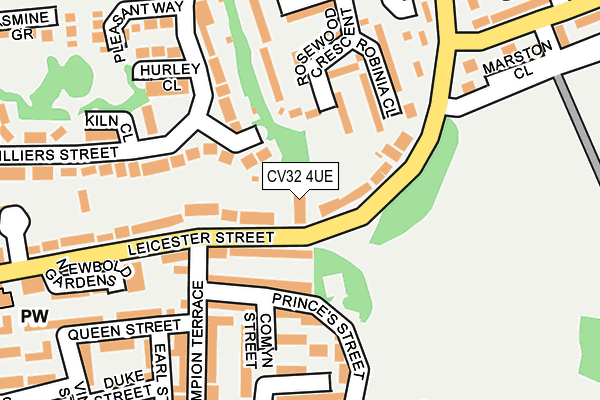 CV32 4UE map - OS OpenMap – Local (Ordnance Survey) CV32 4UE map - OS OpenMap – Local (Ordnance Survey)