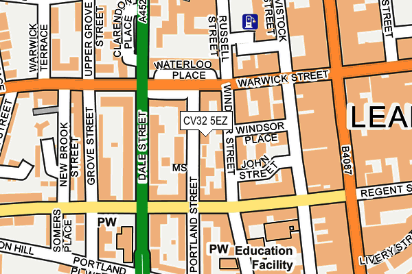 CV32 5EZ map - OS OpenMap – Local (Ordnance Survey) CV32 5EZ map - OS OpenMap – Local (Ordnance Survey)