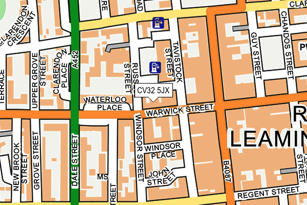 CV32 5JX map - OS OpenMap – Local (Ordnance Survey) CV32 5JX map - OS OpenMap – Local (Ordnance Survey)