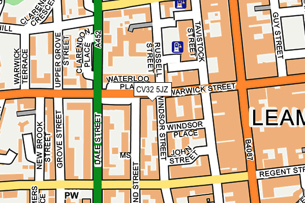 CV32 5JZ map - OS OpenMap – Local (Ordnance Survey) CV32 5JZ map - OS OpenMap – Local (Ordnance Survey)