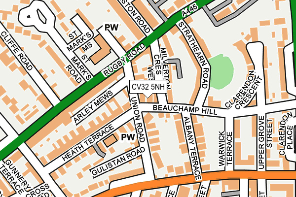 CV32 5NH map - OS OpenMap – Local (Ordnance Survey) CV32 5NH map - OS OpenMap – Local (Ordnance Survey)