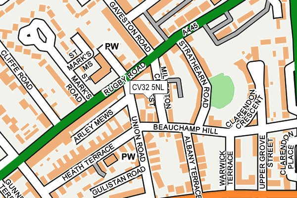 CV32 5NL map - OS OpenMap – Local (Ordnance Survey) CV32 5NL map - OS OpenMap – Local (Ordnance Survey)